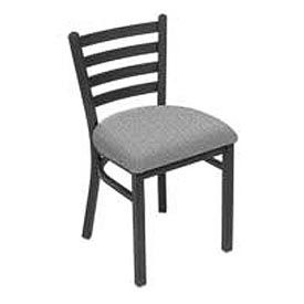 Fabric Upholstered Restaurant Chair With Ladder Back - Gray - Pkg Qty 2 139BK-1571