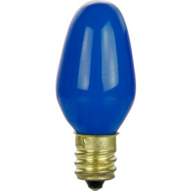 Sunlite® Incandescent Bulb with E12 Candelabra Base 7W 120V Blue Pack of 25 01255-SU