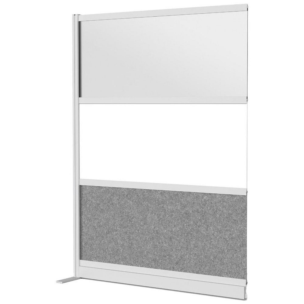 Office Cubicle Partitions, Office Cubicle Partition Type: Modular Wall Room Divider , Color: Gray, White, Frosted , Material: Aluminum  MPN:MW-5370-XWCGWG