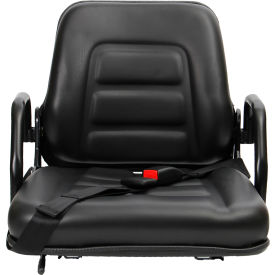 Concentric™ 355 Series Universal Fold-Down Back Seat with Hip Restraints Vinyl Black 355101BK