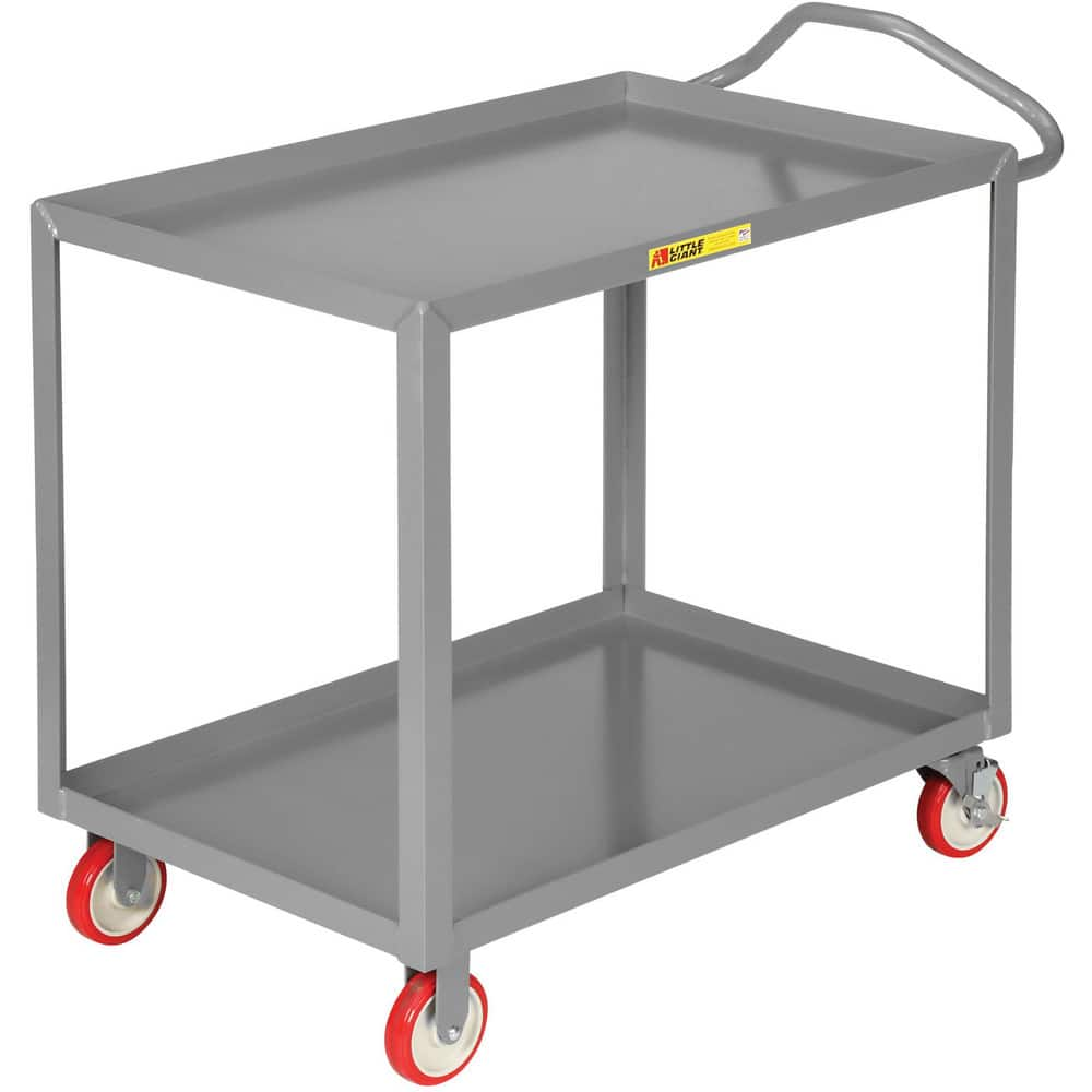 Carts, Cart Type: Ergonomic Shelf Truck , Caster Type: 2 Rigid, 2 Swivel , Material: Steel , Length (Inch): 42 , Height (Inch): 42  MPN:ENLGL-2436-BRK