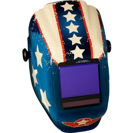 Jackson Safety® Truesight II ADF Welding Helmet Polycarbonate Shade 5-13 Red/White/Blue 46118