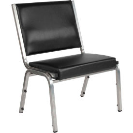 Flash Furniture Antimicrobial Bariatric Reception Chair - Vinyl - Black - Hercules Series DG-60442-660-1-BV-GGXU-