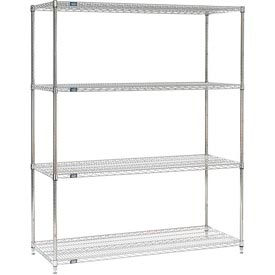 Nexel® 4 Shelf Stainless Steel Wire Shelving Unit Starter 60