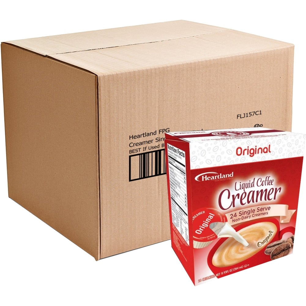 Heartland Creamers, 0.37 Oz, Original, Box Of 24 Creamers, Case Of 6 Boxes (Min Order Qty 4) MPN:FLJ157C0