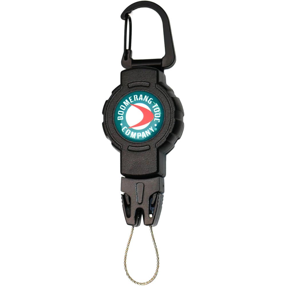 Retractable Key Rings & Gear Tethers, Type: Retractable Gear Tether , Style: Carabiner , Interchangeable: Yes , Extended Length (Inch): 24 , Color: Black  MPN:0TRG-311