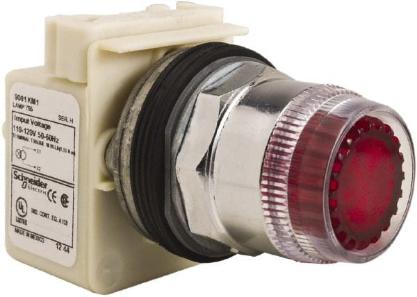 Push-Button Switch: 30 mm Mounting Hole Dia, Momentary (MO) MPN:9001K1L1R