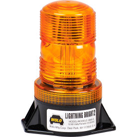 Wolo® LED Warning Light Permanent Mount 12-100 Volt Amber Lens - 3930-A 3930-A