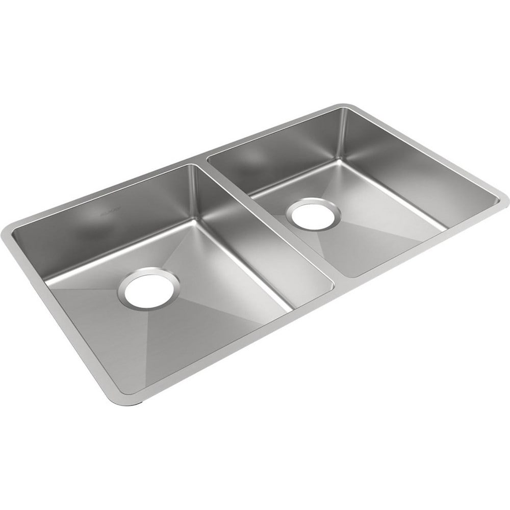 Sinks, Type: Undermount , Mounting Location: Countertop , Number Of Bowls: 2 , Material: Stainless Steel , Faucet Included: No  MPN:ECTRUAD311755