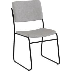 Flash Furniture® Hercules High Density Stacking Chair Black Frame/Gray Seat 8700-GY-B-30-GGXU-