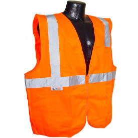 Radians® SV2Z Economy Class 2 Solid Safety Vest W/ Zipper Hi-Vis Orange XL - Pkg Qty 12 SV2ZOSXL