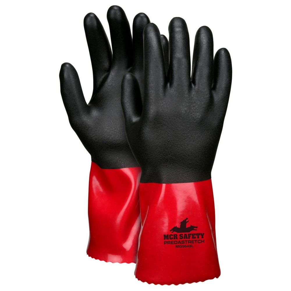 Chemical Resistant Gloves: Size Small, 18 Thick, PVC, Supported, General Purpose Chemical-Resistant MPN:MG9648S