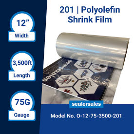 Sealer Sales O-201 General Purpose Polyolefin CF Shrink Film 75 Ga. 12