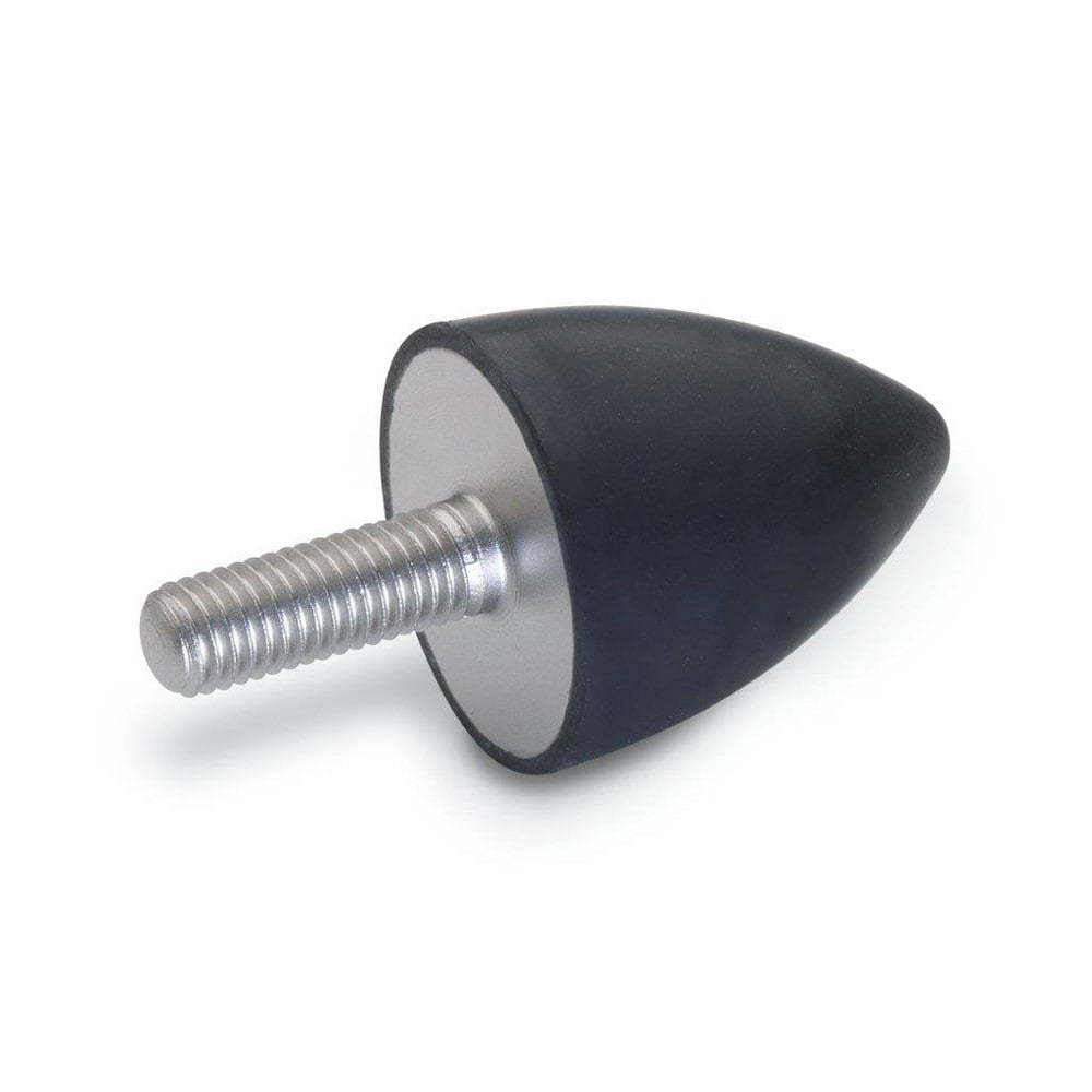 Vibration Isolators, Isolator Type: Plate/Stud , Insert Material: Stainless Steel , Isolator Material: Natural Rubber , Maximum Load Capacity: 97.86N  MPN:453.1-19-25-1/4