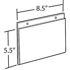 Approved 162727 Horizontal Wall Mount Acrylic Sign Holder 8.5