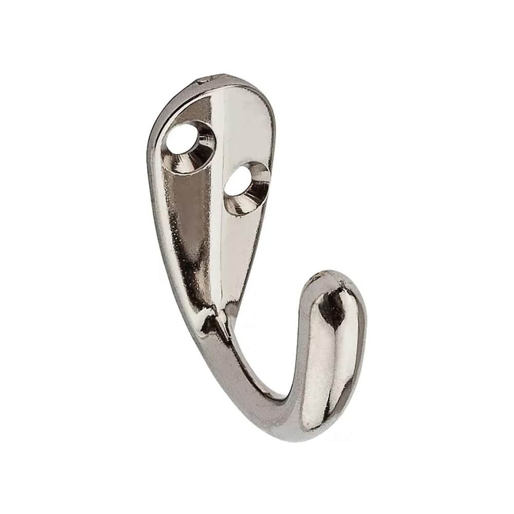 All-Purpose & Utility Hooks, Mount Type: Nail-In , Material: Die Cast Zinc , Maximum Load Capacity: 35.00 , Projection (Decimal Inch): 1.7500  MPN:N199-190