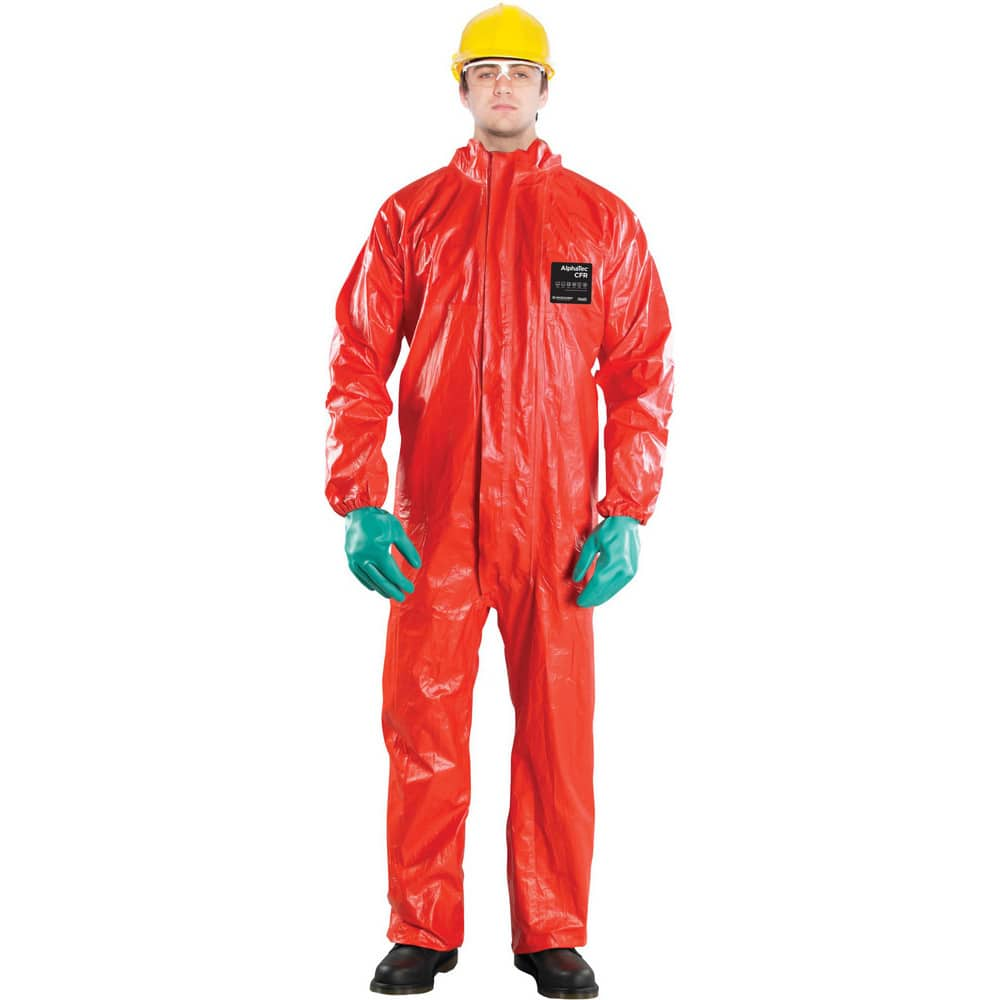 Disposable & Chemical Resistant Coveralls, Garment Type: Flame Retardant, Chemical Resistant , Garment Style: Coveralls , Size: Medium , Material: Sontara MPN:RD96-T92-103-03