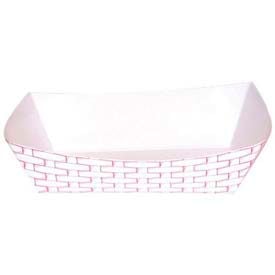 Paper Food Baskets 25 lbs. Capacity Red/White 500 ct BWK 30LAG250