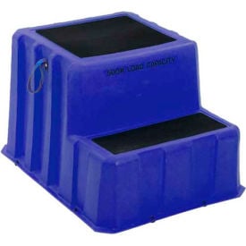 2 Step Nestable Plastic Step Stand - Blue 26