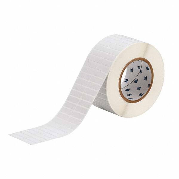 Label Maker Label: White, Polyvinylfluoride, 1-1/4