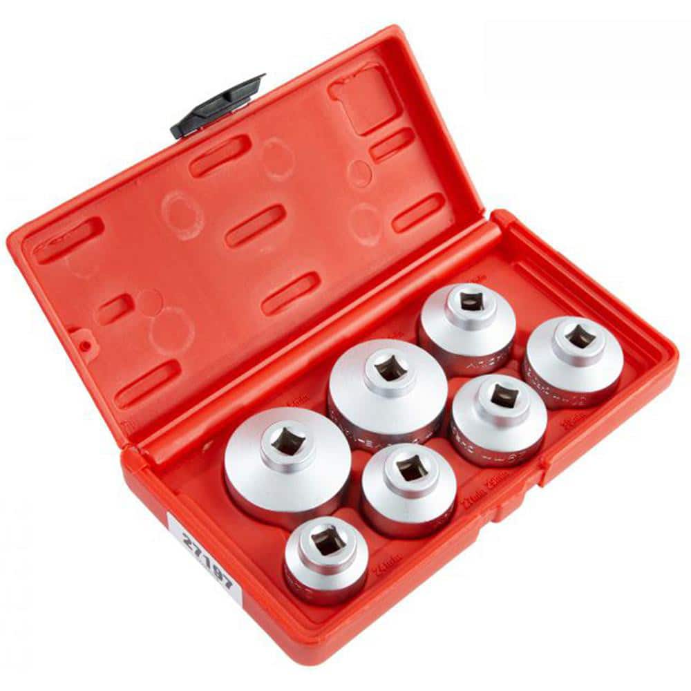 Automotive Hand Tools & Sets, Tool Type: Oil Filter Cap Removal Socket Set , Color: Silver , Material: Chromium-Vanadium Steel , Socket Size: 24, 27, 29, 30 MPN:27197