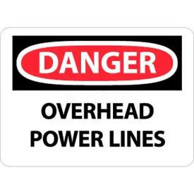NMC D667RB OSHA Sign Danger Overhead Power Lines 10