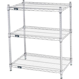 Nexel® 3 Shelf Chrome Wire Shelving Unit Starter 30