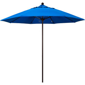 California Umbrella 9' Patio Umbrella - Olefin Royal Blue - Bronze Pole - Venture Series ALTO908117-F03