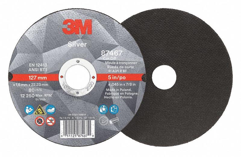 Abrasive Cut-Off Wheel 100 Grit 5 dia. MPN:87467