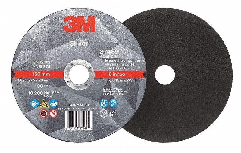 Abrasive Cut-Off Wheel 60 Grit 6 dia. MPN:87469