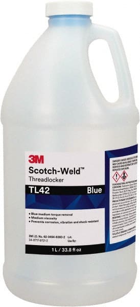 Threadlocker: Blue, Liquid, 1 L, Bottle MPN:7010310189