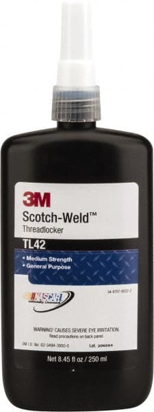 Threadlocker: Blue, Liquid, 250 mL, Bottle MPN:7100039192