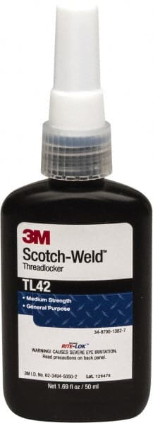 Threadlocker: Blue, Liquid, 50 mL, Bottle MPN:7100039193