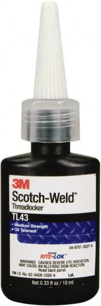 Threadlocker: Blue, Liquid, 10 mL, Bottle MPN:7100039219