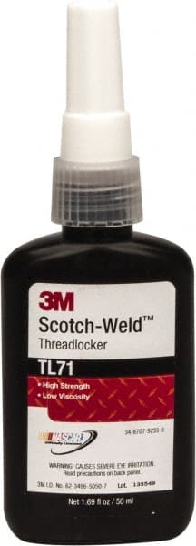 Threadlocker: Red, Liquid, 50 mL, Bottle MPN:7100039231