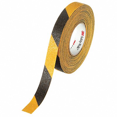 AntiSlip Tape 60 ftLx1 W BLK/YLW 60Grit MPN:613