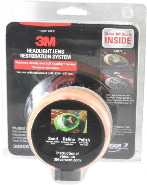 3 Piece Automotive Headlight Lens Restoration System Kit MPN:7000045522