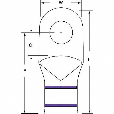 OneHoleLugCmprsnConn Short15 PK60 MPN:MC4/0-12RX