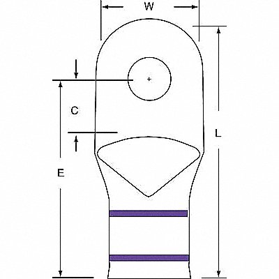 OneHoleLugCmprsnConn Short15 PK60 MPN:MC4/0-38RX