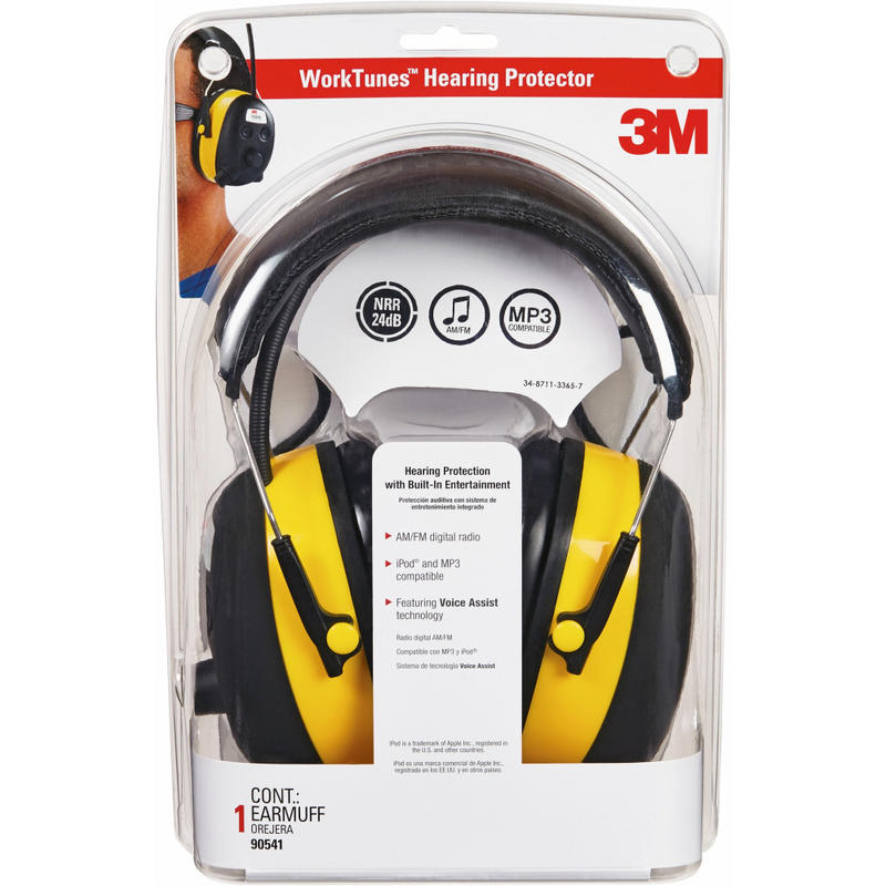 Tekk Protection Protection Digital WorkTunes Earmuffs - Stereo - Yellow, Black - Wired - Over-the-head - Binaural - Circumaural - 1 MPN:9054100000V