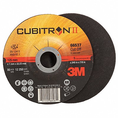 Abrasive Cut-Off Wheel T27 5 in 7/8 in MPN:66537