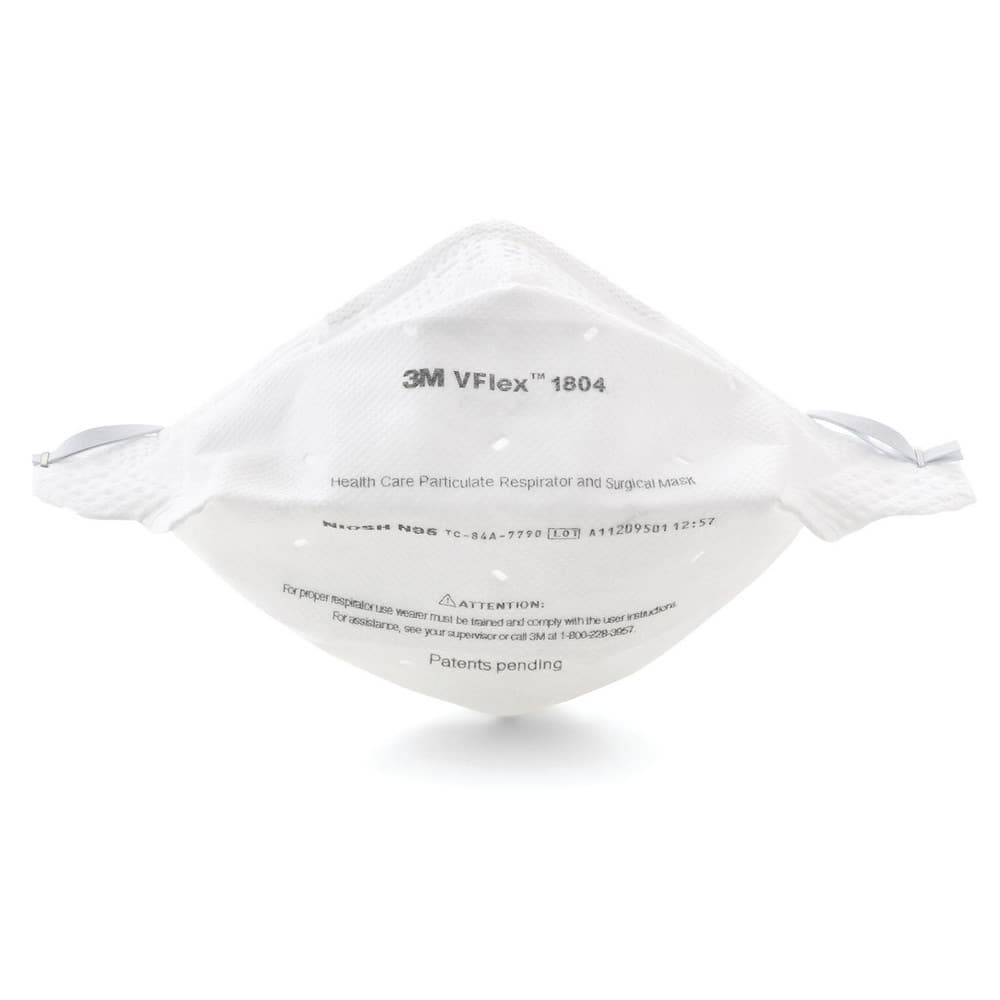 Healthcare Respirator: Contains Nose Clip, White, Size Universal MPN:7100145153