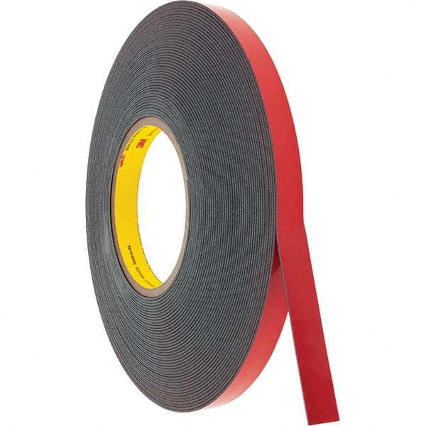 Black Double-Sided Polyethylene Foam Tape: 1/2