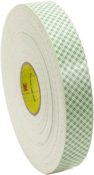 Off-White Double-Sided Polyethylene Foam Tape: 1/2