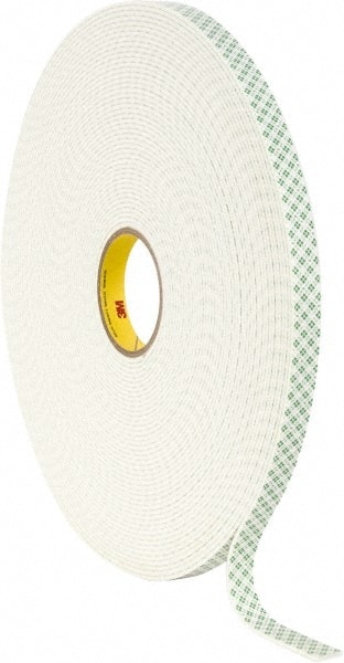 Off-White Double-Sided Urethane Foam Tape: 3/4