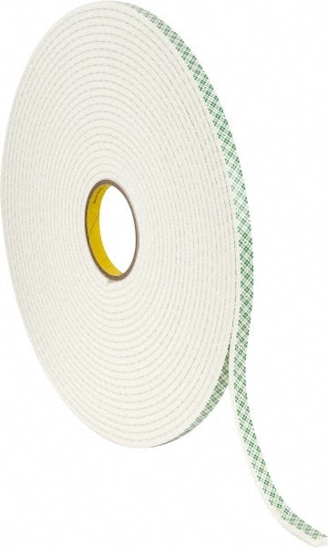 Off-White Double-Sided Urethane Foam Tape: 1/2