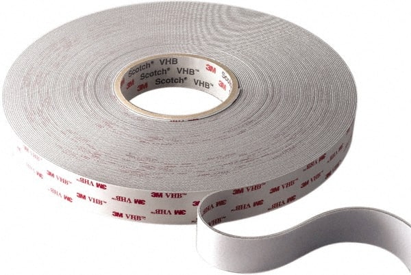 White Double-Sided Acrylic Foam Tape: 1/2