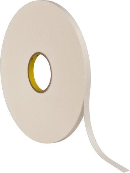 White Double-Sided Polyethylene Foam Tape: 1/2