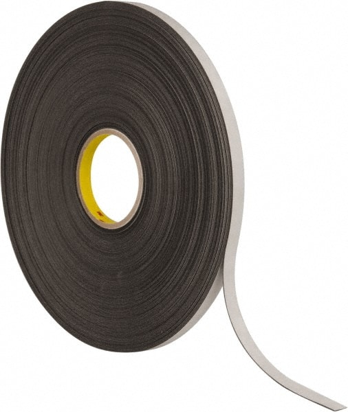 Black Double-Sided Polyethylene Foam Tape: 1/2