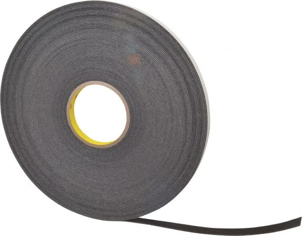 Black Double-Sided Polyethylene Foam Tape: 1/2